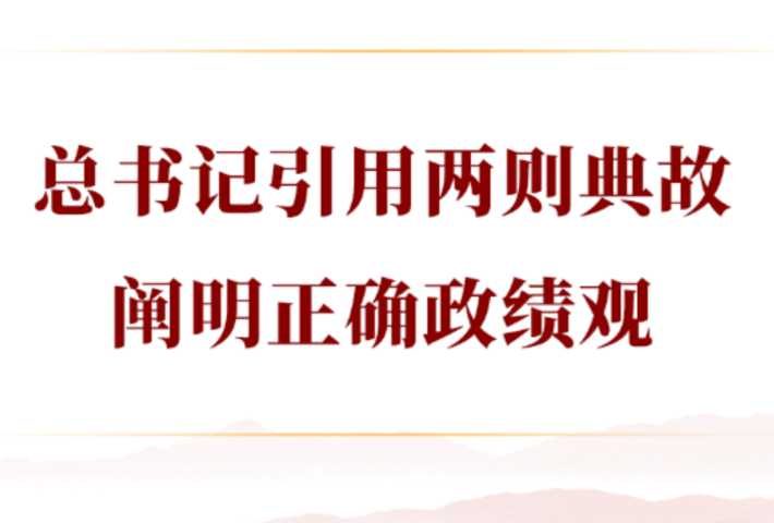 总书记引用两则典故阐明正确政绩观